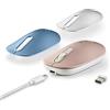 NGS Shell-RB - Mouse wireless ricaricabile, mouse ergonomico multi-dispositivo, connessione 2,4 GHz + Bluetooth 5.0, pulsanti silenziosi, ambidestro, alloggiamenti colorati aggiuntivi, DPI regolabile