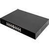 DIGITUS Switch di rete Gigabit a 16 porte - non gestito - senza ventola - 10/100/1000 Mbps - incl. staffe di montaggio da 19 - nero