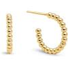 SINGULARU - Orecchini Pebble Dots S. Acciaio con Finitura in Oro 18Kt. Chiusura in Silicone Placcata. Gioielli per Donna