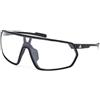 adidas Sport SP0088 Occhiali da Sole Uomo e Donna, Occhiali da Sole Unisex Sportivi Sottili e Leggeri, Forma Lente Schermo, Custodia Inclusa, Lenti Fumo Specchiato Fotocromatico, Nero Opaco