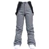 Duohropke Pantaloni da sci da donna, con bretelle rimovibili, impermeabili, antivento, saldati, paraneve e pantaloni da snowboard, pantaloni funzionali, grigio., XXXL