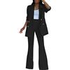 HEONSATI Tailleur Donne Elegante Taglie Forti Abiti Due Pezzi Giacca Manica Lunga Risvolto e Pantaloni Vita Alta Offerte Completi Lavoro Autunno Inverno Casual Completo da Donna da Cerimonia per Sera