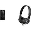 Sony (TG. 8 GB) Sony NW-E394L Lettore Musicale Walkman 8 GB con Display & MDR-ZX310 C