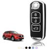 Guscio Portachiave Ricambio Per Mazda 2, 3, 6, CX-7, CX-9, MX-5 – Telecomando Smart Keyless Con Inserto Emergenza Vuoto (PG535C) - 4