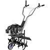 Wiltec Motozappa a scoppio, fresa a scoppio, larghezza di lavoro 60 cm, profondità di lavoro 25 cm, motore a benzina a 4 tempi, 2,5 kW, 144cc, 6 set di lame