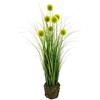 Flair Flower Erba artificiale Busch in vaso di terra Busch, pianta artificiale, pianta decorativa per la primavera