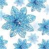 Boao 24 decorazioni per albero di Natale glitterate a forma di stella di Natale, 9,6 cm e 15,2 cm (blu lago)