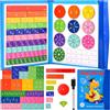 YAOZUP Montessori Magnetic Book Fraction, Gioco Delle Frazioni, Frazione di Piastrelle e Cerchi Magnetici, Giocattoli Educativi Frazioni, Giocattolo Matematico Montessori, età 7+