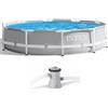 Intex Prisma Frame 26702NP - Piscina Rotonda + Pompa filtro 45 W