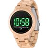 Tiong Orologio da uomo in legno | orologio digitale a LED | semplice orologio da uomo | orologio da uomo touch screen impermeabile, Q1113, Bracciale