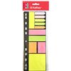 Kathay 86007599 Set di note adesive di colori, forme e dimensioni vari con supporto per inserire nella cartella ad anelli