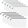 Heveer Borse di File con Cerniera A4 Sacchetto di Zip Impermeabile Mesh Sacchetto del Documento per Ricevute Cartacee 10 Pezzi Nero Grigio