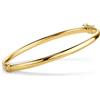 OROVI Bracciale Donna Oro Giallo 9KT Bracciale Rigido, Made in Italy, gioiello anallergico confezionato in un elegante astuccio portagioie
