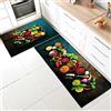 SHUAIG Tappeto da cucina antiscivolo Set di tappetini da cucina antiscivolo lavabile Adatto per camera dei bambini, porta, all'aperto, cucina, atrio. (43 * 150+43 * 75cm, Style J)