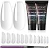 ROSALIND Kit Gel Unghie Ricostruzione, Acrilico Poly Nail Gel 30ml 2pcs