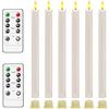 AnnSpa 6 Sets Candela LED Senza Fiamma a Batteria con Telecomando Candele Lunghe Decorazione Candele coniche a LED per Casa, Natale, Cene, Tavola, Feste, Matrimoni e Compleanni - Bianco