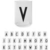 Design Letters Bicchieri Acqua Vetro con Iniziale (A-Z) | Idee Regalo Uomo & Regalo Donna | Vetro Borosilicato Progettato in Danimarca | Perfetto per Decorazioni da Tavola | Lettera Bicchieri | 350 Ml