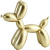 PIGPIGFLY Cane con Palloncino in Resina Statue Decorative,Decorazioni per Ufficio,Animale Decorative,Statuette Decorative Casa,Soggiorno Decorativo Moderno da Appoggiare,Idea Regalo(Oro)
