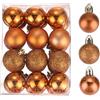 QUARKZMAN Palle Natale Palline Natale Decorazioni per Albero Natale Arancione 1.6/4Cm per Decorazione Festa Matrimonio Vacanze Natale Decor 24Pz