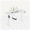 FLEXISPOT 180 * 80cm Scrivania Regolabile in Altezza Scrivania Elettrica Scrivania Motorizzata Standing Desk,Pannello di controllo con memoria a 2 Livelli (Bianco)