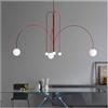 Lustres Lampadari SCH Creativo curvo Glass Chandelier, Arte Palla Decorazione for vetro moderno di illuminazione Living Room Ristorante Hotel Camera Volta Cafe Negozio di abbigliamento M a forma