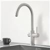 Grohe Blue Professional rubinetto da cucina con sistema di filtraggio, con SodaSystem e sistema di filtraggio, orientabile, 31323DC2, Blue Professional supersteel [Rubinetteria da Cucina > Rubinetti da Cucina con Trattamento dell'Acqua]