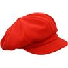 Melegari Berretto con Visiera | Berretto in Pile da Donna | Merano Baloon Baker Boy cap | Unisex | (Rosso)