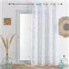 LOJI HomeMaison.com Tenda in Etamina - Tenda ricamata - Tenda oscurante - Tenda argentata - Tenda 140 x 240