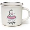 Legami CUP0055, Cup Puccino, Tazza in Porcellana New Bone China, Tema Unicorn, Buongiorno Collection, Capacità 350 ml, Lavabile in Lavastoviglie, Utilizzabile in Microonde