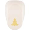 Vaessen Creative Perforatrice per Alberi di Natale, 6,4 x 6,8 cm, Fustellatrice per Carta Fai da Te, Scrapbooking, Decoupage, Bianco e Oro