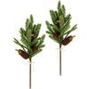 Flair Flower Cintura artificiale di abete con coni, ramoscello decorativo, ramo di abete, conifere, corona dell'Avvento, accessorio decorativo, decorazione natalizia, gambo artificiale, ghirlande ramo
