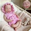 Gileutay 33cm Realistico Bambole Reborn Ragazza Bambola in Silicone Pieno E Solido Neonati Addormentati Dipinti a Mano per Bambina