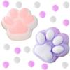 HTTDSLF Giocattoli da Spremere Zampe di Gatto, Squishy con Zampa Gigante, Antistress Squishy, Squishy Zampa di Gatto, Squeeze Giocattoli, Fidget Toys Set, Antistress Giocattolo (Bianco e Viola)