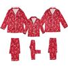 TDEOK 2024 pigiama natalizio Couple, pigiama natalizio per famiglie, set pigiama a maniche lunghe + pantaloni pigiama natalizio PJ per adulti uomini donne bambini Chrismas uomo, Colore: rosso, 11 anni