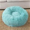 KLIEUWDBAARASRASJ Super Soft Cuccia per cani Cuccia per cani Gatto rotondo Inverno Sacco a pelo lungo Peluche Cuscino per cuccioli Stuoia portatile Forniture per gatti 46/50/60 cm-Verde smeraldo, 40 cm