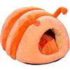 Generic Cuccia invernale per cani - Cuccia invernale semi-coperta per animali domestici, a forma di animale, accogliente cuccia per gatti di piccola taglia