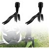 HJIAMA 13 cm Sarchiatore 2 Pezzi, Lega di Alluminio Manuale, Lega Alluminio, Design Denti Acciaio Temprato, Trapiantatore con Manovelle e Gambe, per Giardini e Frutteti