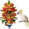 YIXUND Giocattoli per uccelli, giocattoli per grandi uccelli, pannocchia di mais naturale e fette di luffa, giocattoli da masticare per pappagalli grigi africani, ara, cacatua, pappagalli amazzonici e altri