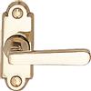 MARCHESI Maniglia per finestra Alt-Wien 7 x 35, quadrata, elegante oliva per finestra, lunghezza 60 mm, ottone lucido