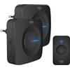 ELRO DB3000 Set campanello senza fili - 2x Plug-in/Ricevitore Plug-in - Senza batteria - Nero