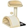 PawHut Albero Tiragraffi per Gatti per Gioco e Relax 35.5x37x46 cm Beige