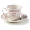 BITOSSI HOME TAZZA TE CON PIATTO, ROSE ROSA