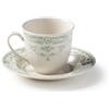 BITOSSI HOME TAZZA TE CON PIATTO, ROSE VERDE SALVIA