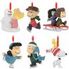Hallmark Arachidi da collezione, confezione da 6, personaggi delle attività invernali della banda di arachidi, ornamenti da appendere, pupazzo di legno, Charlie Brown, Natale