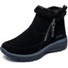 Skechers Easy Going Cool Zip, Stivaletto Donna, Black, 43 EU