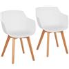 Fromm & Starck Sedie in polipropilene - Set da 2 - Fino a 150 kg - Seduta 41 x 40 cm - Bianca STAR_SEAT_17 - Per uso professionale