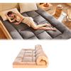 AAOCLO Materasso da pavimento/futon per adulti, portatile e pieghevole, matrimoniale o singolo, per divano, lettino, sofà, dormitorio e per gli ospiti (dimensioni: 120 x 200 cm, colore: grigio)
