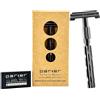 Parker safety razor rasoio di sicurezza 22R apertura a farfalla + 5 lamette da barba parker
