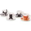 illy 25153 Art Collection, Collezione Genesi 4 Tazze da Cappuccino Numerate e Firmate Monica Bonvicini e Shirin Neshat