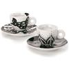 illy 25154 Art Collection, Collezione Genesi 2 Tazzine da Espresso Numerate e Firmate Monica Bonvicini e Shirin Neshat Tazze da Caffè con Piattino